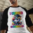 Graduation I Crushed Kindergarten Unicorn Girls Grad Magical Baseball Raglan Shirt