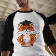 Graduation Fox School Bachelor Master Doctor Study Baseball Raglan Shirt