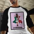 Graduation Latina Educated La Graduada Mexican Bingo Card Baseball Raglan Shirt