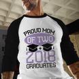 Graduation Shirt For Mom Of Twins Proud Mom Twins Tee Baseball Raglan Shirt