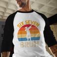 Graduation Six Seven Bruh Dabbing 67 Meme 6 7 Boys Kids Baseball Raglan Shirt