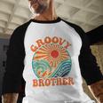 Groovy Brother 70s Aesthetic Nostalgia 1970's Retro Brother Baseball Raglan Shirt