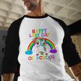 Happy Last Day Of School Teacher Student Graduation Unicorn Baseball Raglan Shirt