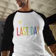 Happy Last Day Of School Women Teachers School Graduation Baseball Raglan Shirt