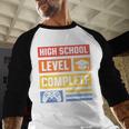 High School Level Complete Class Of 2024 Senior Graduation Baseball Raglan Shirt