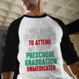 Hilarious Preschool Graduation Mom Dad Meme Preschooler Baseball Raglan Shirt
