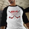 Hockey Senior Papi Graduation Class Of 2026 Kids Baseball Raglan Shirt