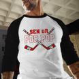 Hockey Senior Pop Pop Graduation Class Of 2026 Kids Baseball Raglan Shirt