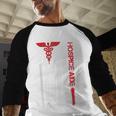 Hospice Aide American Flag Nurses Graduation Medical Baseball Raglan Shirt