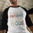 Humor Retro Please Be Patient With Me I'm From The 1900s Baseball Raglan Shirt