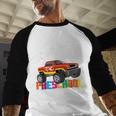 I Just Crushed Preschool Monster Truck Graduation Baseball Raglan Shirt