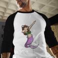 Kids Class Of 2029 Shirt Graduation Dabbing Mermaid Shirt Baseball Raglan Shirt