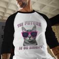 Kids Cool Future Is Bright Kids Graduation Or Birthday Baseball Raglan Shirt