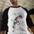 Kids Dabbing Unicorn Graduation 5th Grade Class Of 2019 Baseball Raglan Shirt