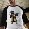 Kids HBCU Boys Grad Dabbing Graduation Baseball Raglan Shirt