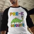 Kids Pre-K Graduate Brontosaurus Dino Pre Kindergarten Graduation Baseball Raglan Shirt