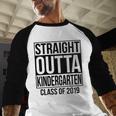 Kids Straight Outta Kindergarten Class Of 2019 Graduation Baseball Raglan Shirt