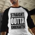 Kids Straight Outta Kindergarten Shirt Boy Girl Graduation Baseball Raglan Shirt
