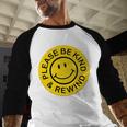 Be Kind Rewind Shirt Retro Nostalgia Sticker 80s 90s Tee Premium Tri-Blend Baseball Raglan Shirt