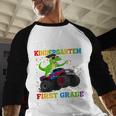 Kindergarten Graduate 2025 Kindergarten Graduation Dino Trex Baseball Raglan Shirt