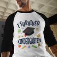Kindergarten Graduation Shirt I Survived Kindergarten Baseball Raglan Shirt