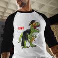 Kindergarten Grawrduate Dinosaur Graduation Cap Shirt Baseball Raglan Shirt