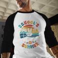 Last Day Of School Groovy Graduation School's Out For Summer Baseball Raglan Shirt