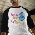 Last Day Of School Peace Out Grade 4 Graduation Kids Baseball Raglan Shirt