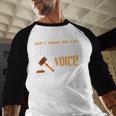 Lawyer Voice Attorney Law School Student Graduation Baseball Raglan Shirt