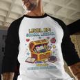 Level Up School Legend Video Game Pixel Art Graduation Baseball Raglan Shirt
