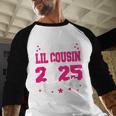 Lil Cousin Of a 2025 Graduate Prom Graduation 25 VolleyBall Baseball Raglan Shirt