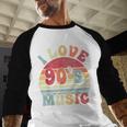 I Love 90's Music Retro Style Nostalgia Cassette 1990s Party Baseball Raglan Shirt I Love 90's Music Retro Style Nostalgia Cassette 1990s Party Baseball Raglan Shirt