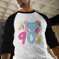 I Love 90's Retro Style Nostalgia Vibe 1990's Party Baseball Raglan Shirt