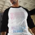 Masters Degree Graduation Art For Women Girls Masters Degree Baseball Raglan Shirt