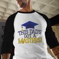 Masters Degree Proud Dad Graduation Shirt MBA Social Work Baseball Raglan Shirt
