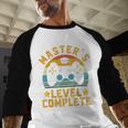 Master's Level Complete Vintage Video Gamer Graduation Baseball Raglan Shirt