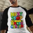 Next Stop Kindergarten Preschool Graduation 2023 Boys Girls Baseball Raglan Shirt