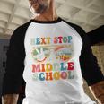 Next Stop Middle School Elementary School Graduation 2025 Baseball Raglan Shirt