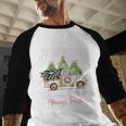 North Pole Tree Farm Merry Christmas Holiday Scene Nostalgia Baseball Raglan Shirt