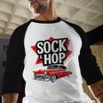 Nostalgia 1950s Sock Hop Dance Baseball Raglan Shirt