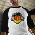 Nostalgia Chest Flag GDR Baseball Raglan Shirt