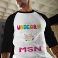 Nurse MSN Graduation Unicorn T-Shirt Nursing School Baseball Raglan Shirt