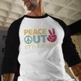 Peace Out 8th Grade Graduation Last Day Of School Baseball Raglan Shirt