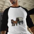 Please Be Patient I'm From The 1900s Amish Wagon & Vintage Premium Baseball Raglan Shirt