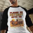 Please Be Patient I'm From The 1900s Retro Pixel Art Baseball Raglan Shirt