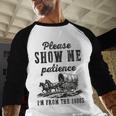 Please Show Me Patience I'm From The 1900s Vintage Horse Baseball Raglan Shirt