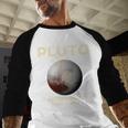 Pluto Never Forget 1930-2006 Planet Space Science Nostalgia Baseball Raglan Shirt