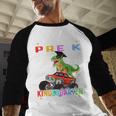 Pre k Graduation 2025 Pre-k Kindergarten Graduate Dinosaur Premium Tri-Blend Baseball Raglan Shirt