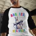 Preschool Graduate Shirt ABC 123 Mic Drop Llama Graduation Baseball Raglan Shirt