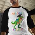 Preschool Graduation Class Of 2022 Graduate Dinosaur Kids Baseball Raglan Shirt